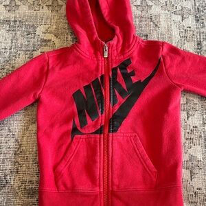 Nike Kids Bright Red Zip-Up Hoodie